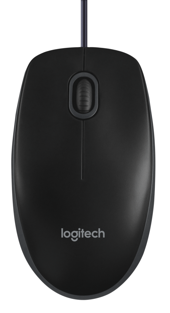 Мышь Logitech B100 Black (черная, оптическая 800dpi, USB, 1.8м) (арт. 910-003357, M