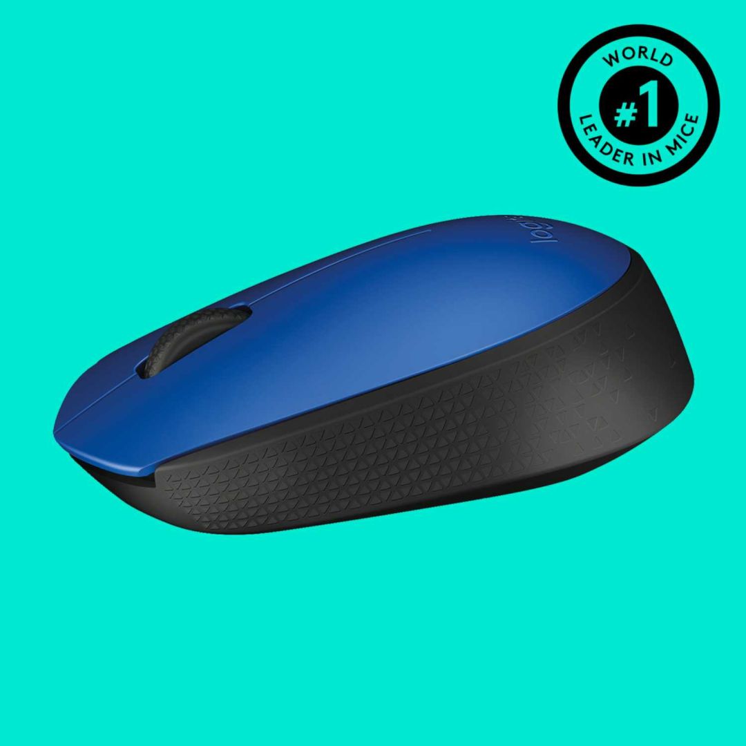 Мышь беспроводная Logitech M171 Blue (синяя, оптическая, 1000dpi, 2.4 GHz