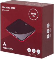 Внешний аккумулятор Accesstyle Carmine 8MP 8000 мА-ч, 2 подкл. устройства, черный Внешний аккумулятор Accesstyle Carmine 8MP 8000 мА-ч, 2 подкл. устройства, черный