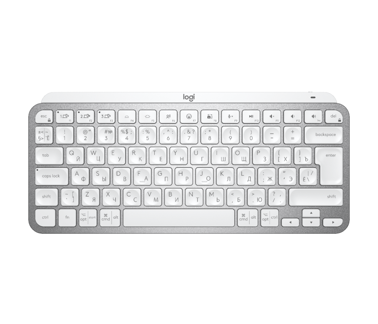 Клавиатура беспроводная Logitech MX Keys Mini Minimalist Wireless Illuminated Keyboard - PALE GREY - RUS - INTNL