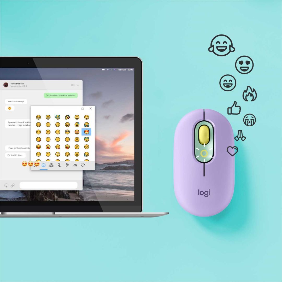 Мышь беспроводная Logitech POP MOUSE, Daydream Mint (M/N: MR0092)