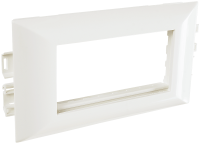 Суппорт с рамкой на 2 поста (45х45) в профиль для кабельных каналов 100х50, 105х50 Суппорт с рамкой на 2 поста (45х45) в профиль для кабельных каналов 100х50, 105х50