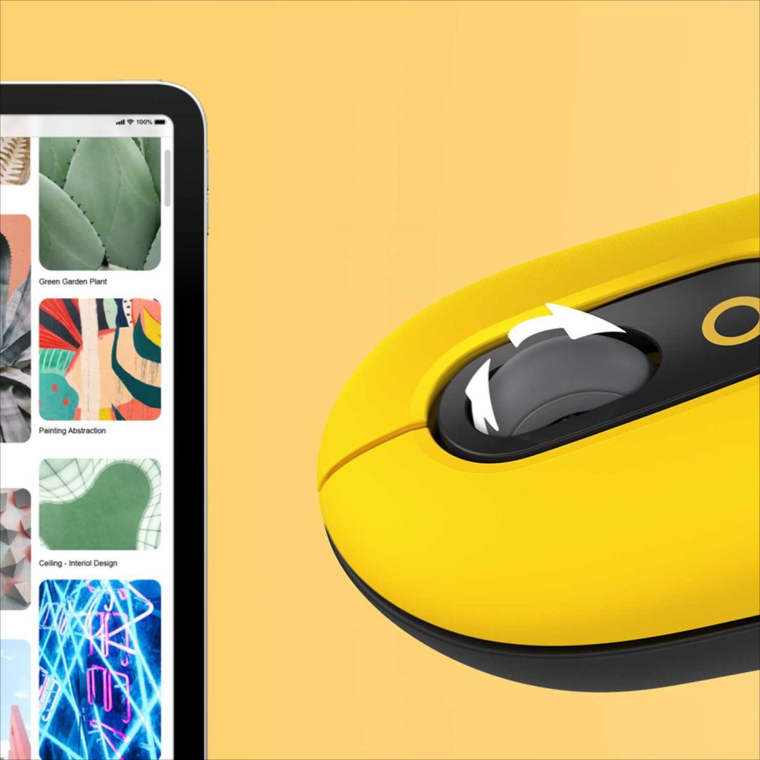 Мышь беспроводная Logitech POP MOUSE, Blast Yellow (M/N: MR0092)