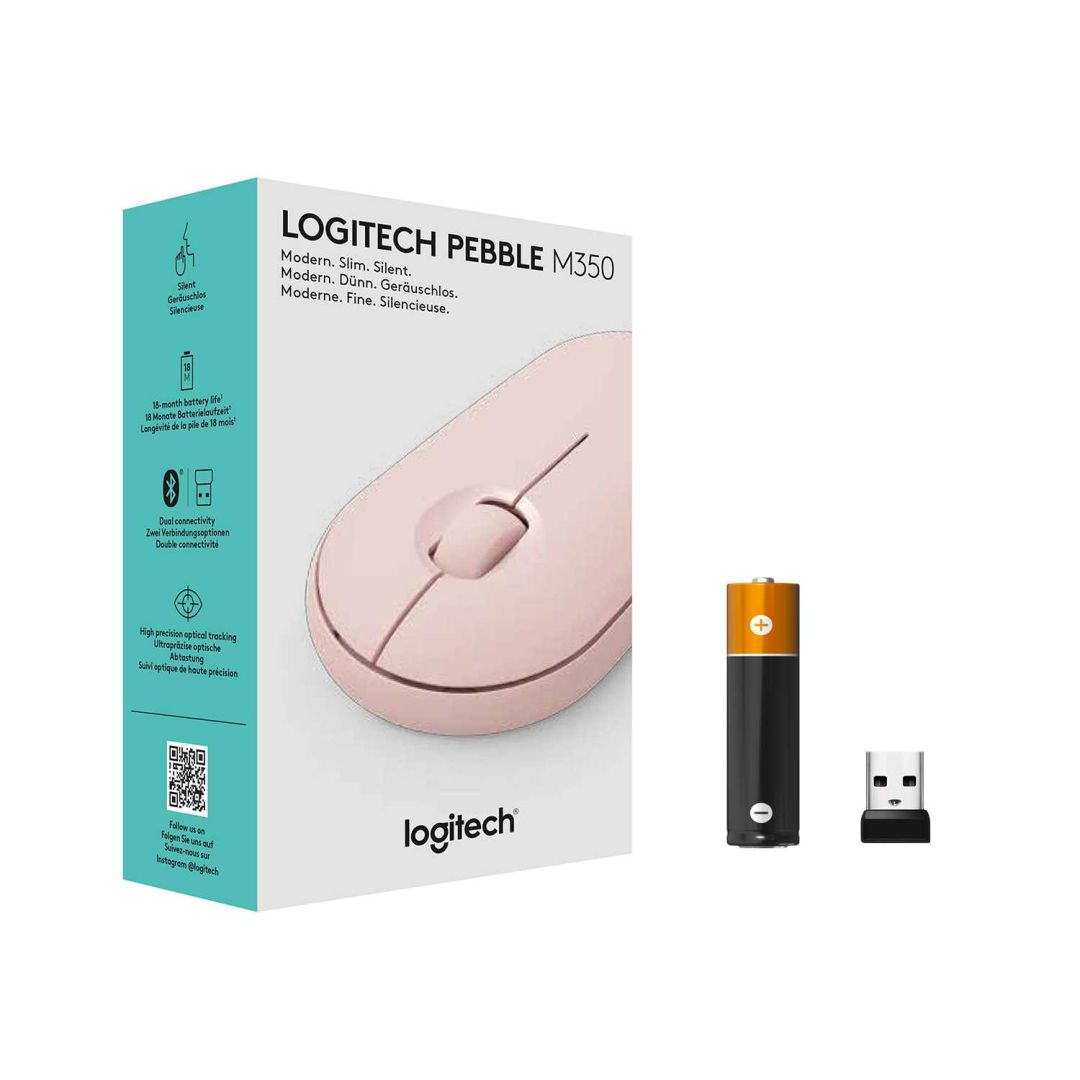 Мышь беспроводная Logitech Pebble M350 Rose (M/N: MR0075 / C-U0010)