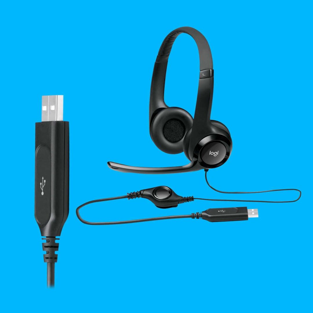 Гарнитура Logitech H390 (USB, элементы управления на кабеле, кабель 2.33м) (M/N: A00146)