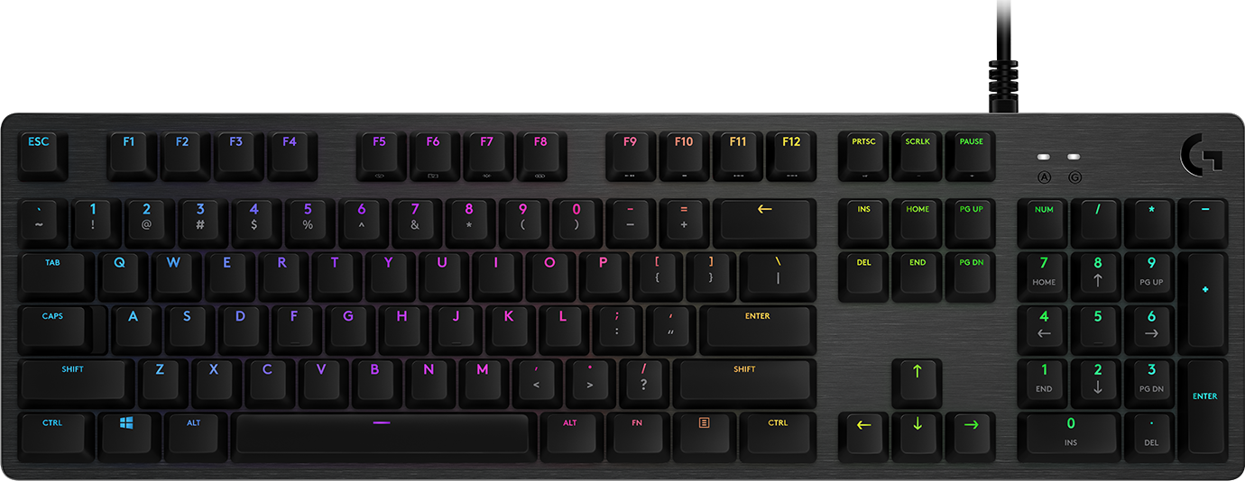 Клавиатура игровая Logitech G512 CARBON LIGHTSYNC RGB Mechanical Gaming Keyboard with GX Brown switches-CARBON-RUS-USB-N