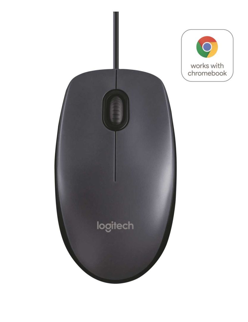 Мышь Logitech B100 Black (черная, оптическая 800dpi, USB, 1.8м) (арт. 910-003357, M