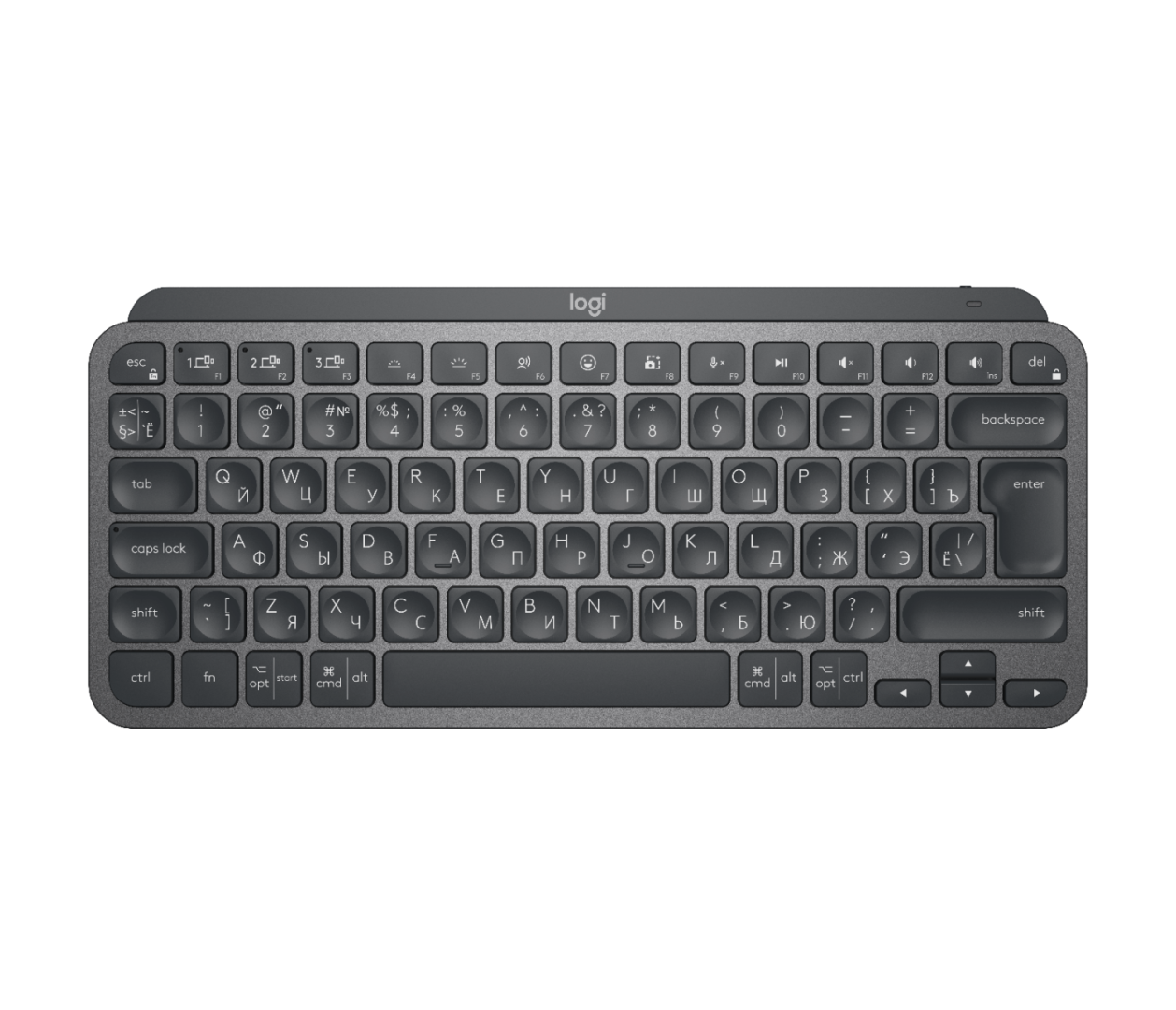 Клавиатура беспроводная Logitech MX Keys Mini Minimalist Wireless Illuminated Keyboard - GRAPHITE - RUS - INTNL