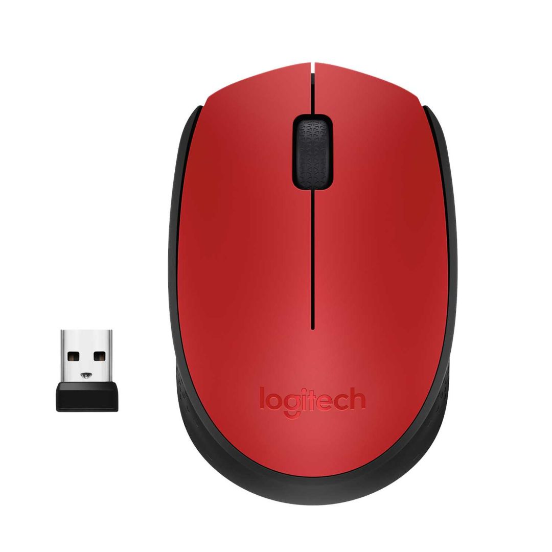 Мышь беспроводная Logitech M171 Red (красная, оптическая, 1000dpi, 2.4 GHz