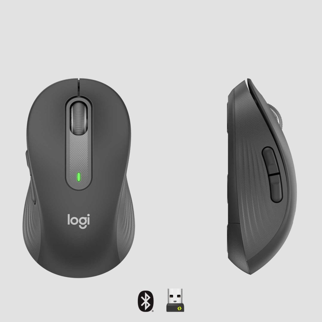 Мышь беспроводная Logitech Signature M650 L Wireless Mouse - GRAPHITE - BT - N