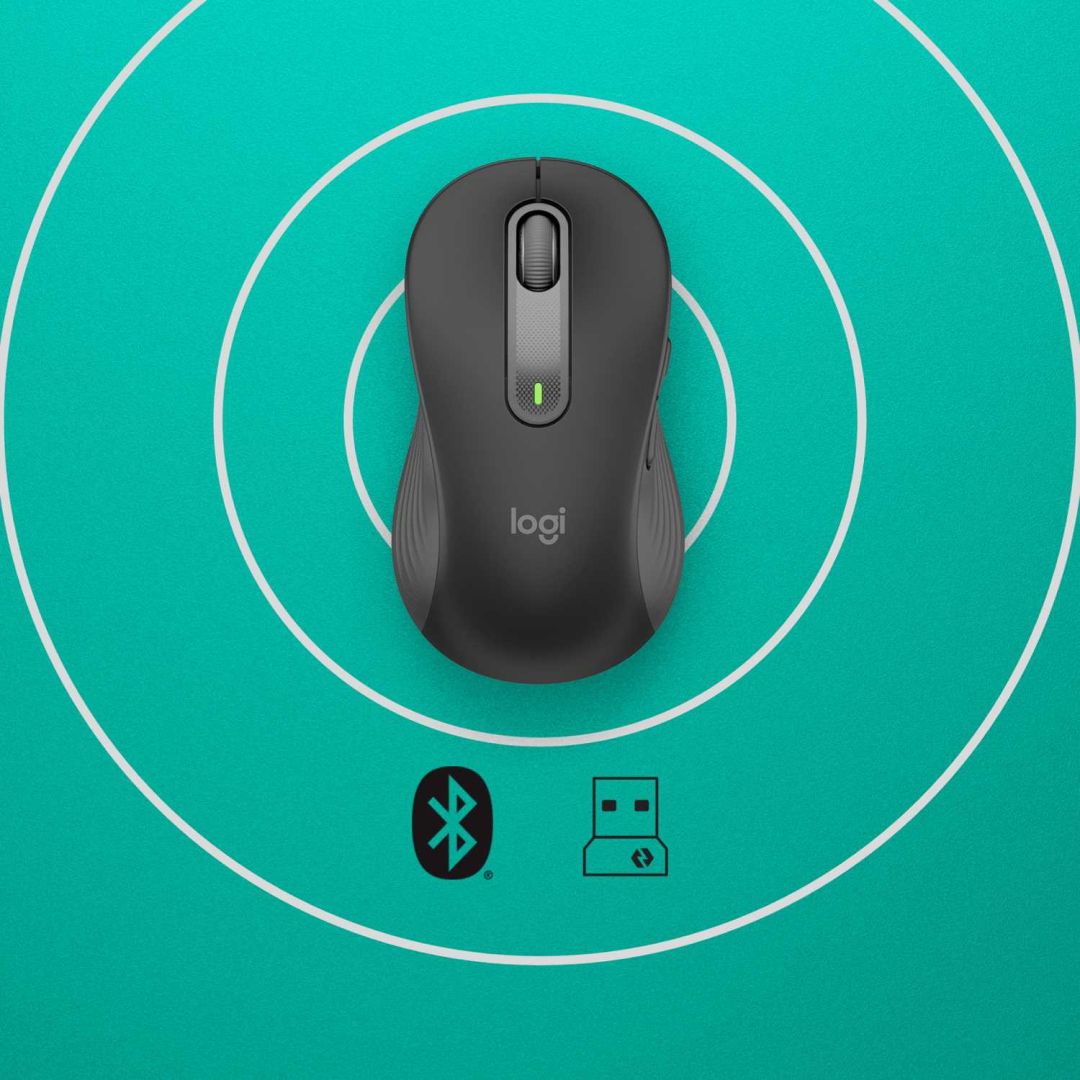 Мышь беспроводная Logitech Signature M650 L Wireless Mouse - GRAPHITE - BT - N