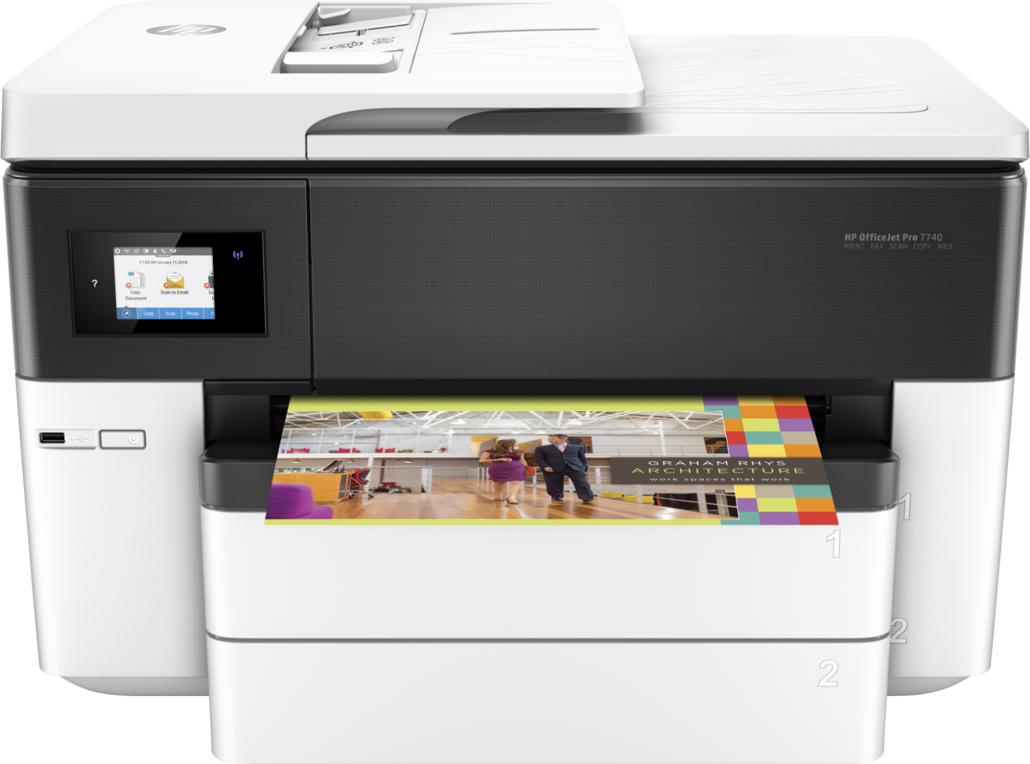 МФУ HP G5J38A HP OfficeJet Pro 7740 WF AiO Printer (A3) Color Ink Printer