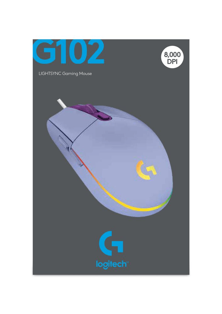 Мышь игровая Logitech G102 LILAC - EER - Lightsync (M/N: MU0054)