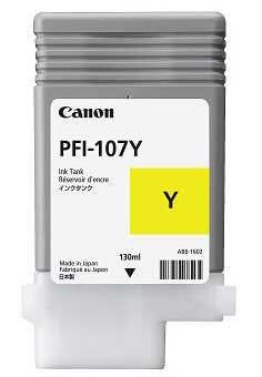 Картридж для плоттера Canon PFI-107 Y для iPF680/685/780/785 130ml желтый