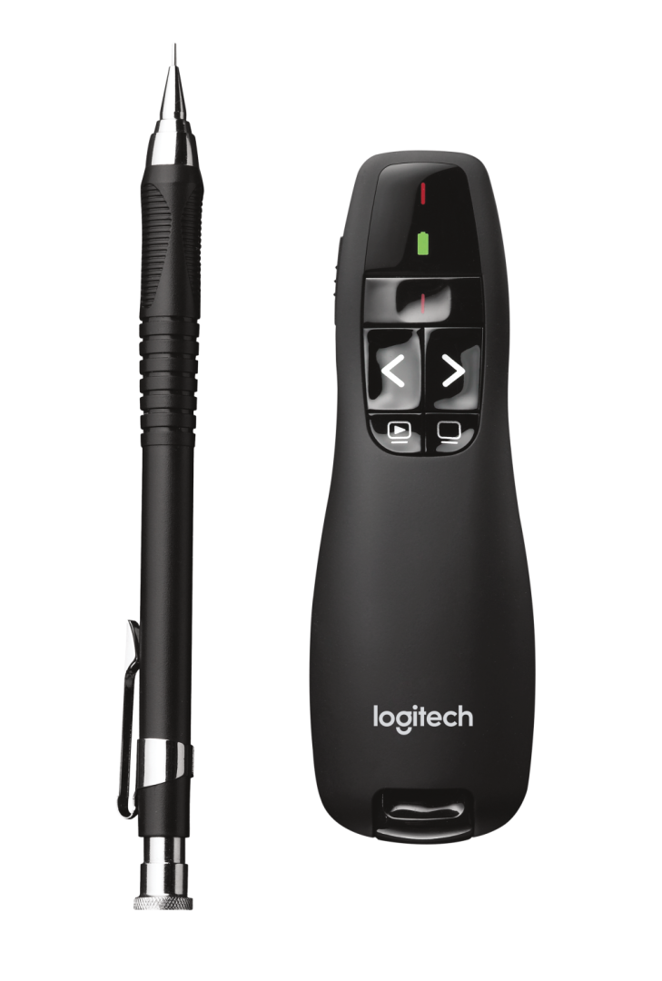 Презентер Logitech R400 (черный, 2.4 GHz, 2 батареи типа AAA, футляр для переноски) (M