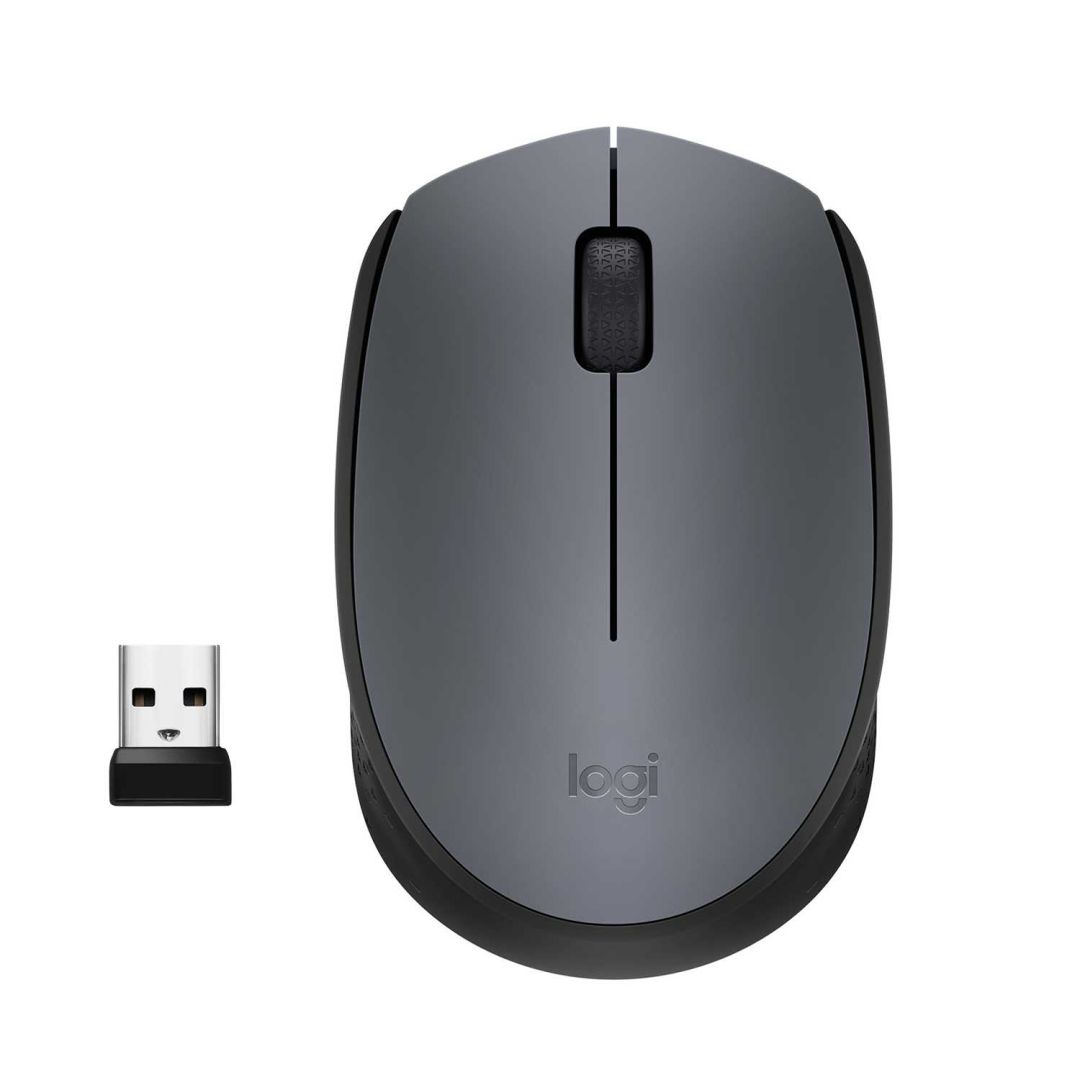 Мышь беспроводная Logitech M170 Grey (серая, оптическая, 1000dpi, 2.4 GHz