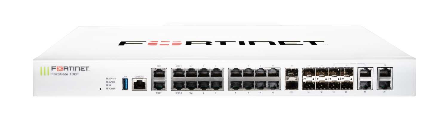 FortiGate-100F 22 x GE RJ45 ports