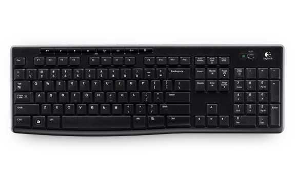 Клавиатура беспроводная Logitech K270 (приемник Unifying, 2 батарейки AAA) (M