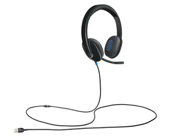 Гарнитура Logitech H540 (USB, элементы управления на наушнике, кабель 1.8м) (M