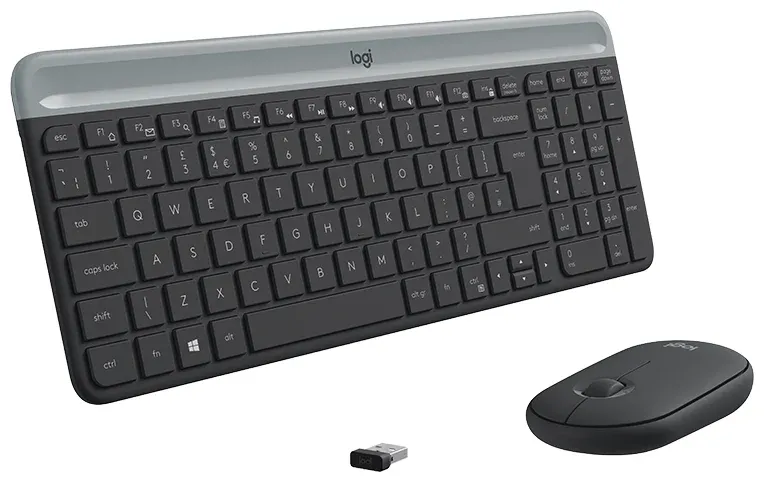 Комплект беспроводной Logitech Slim Wireless Keyboard and Mouse Combo MK470-GRAPHITE - RUS - 2.4GHZ - N