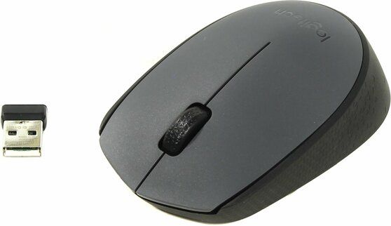 Мышь беспроводная Logitech M170 Grey (серая, оптическая, 1000dpi, 2.4 GHz